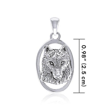 Wolf Sterling Silver Pendant by Ted Andrews TPD3989
